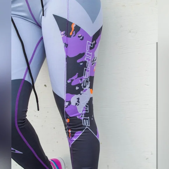XOA Xtraordinary Apparel purple leggings size Large - Picture 2 of 13